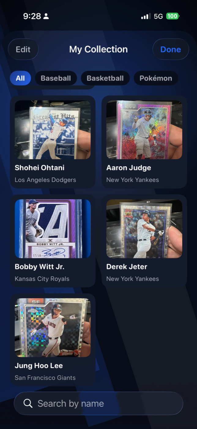 My Collection screen